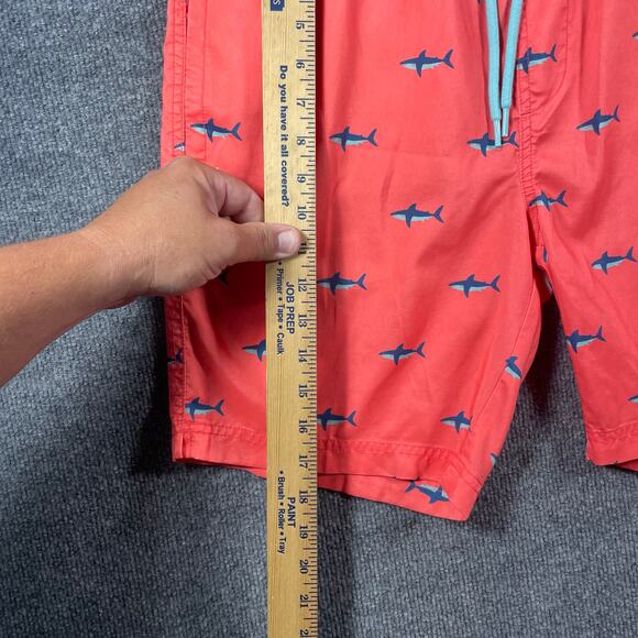 C/Y/A Swim Shorts Men's Medium Orange Shark Geometric Allover Lined Drawstring - Picture 4 of 12